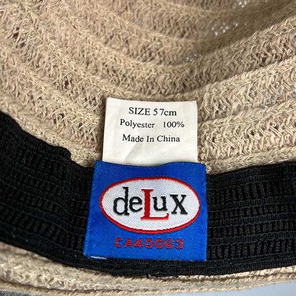 DeLux striped banded brimmed hat - Picture 3 of 6